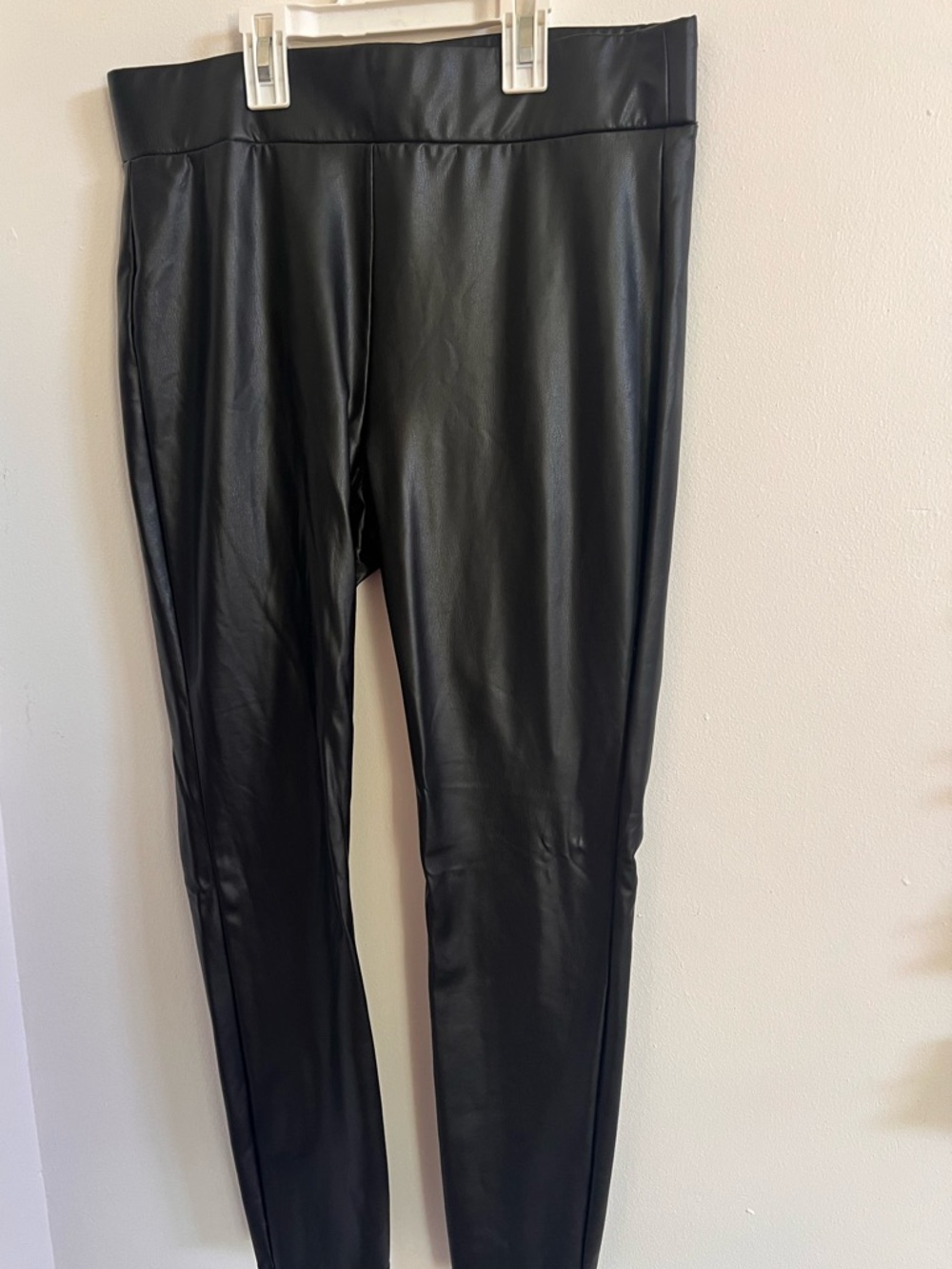 Loft black faux leather leggings